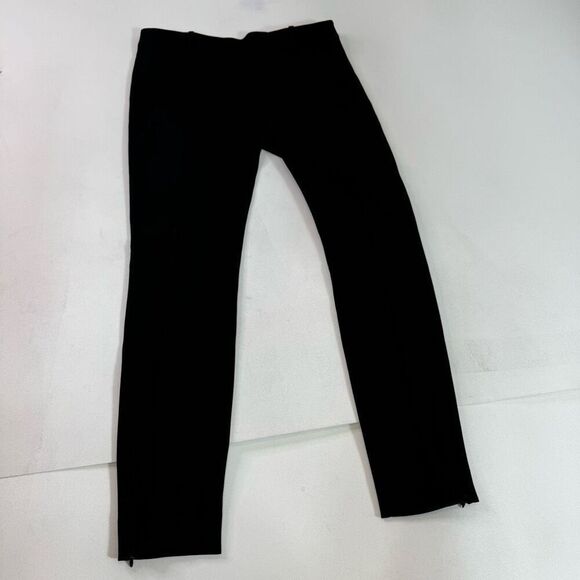 Balenciaga Dress Pants Womens 40 Black Skinny Flat Front Belt Loops Career - Picture 1 of 11
